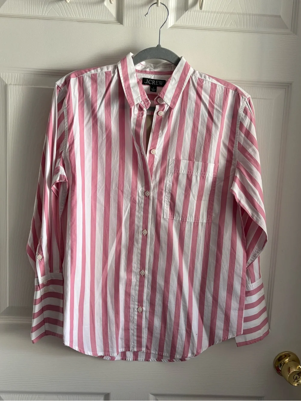 NWT J. Crew Garçon Striped Pink Button-Up Shirt